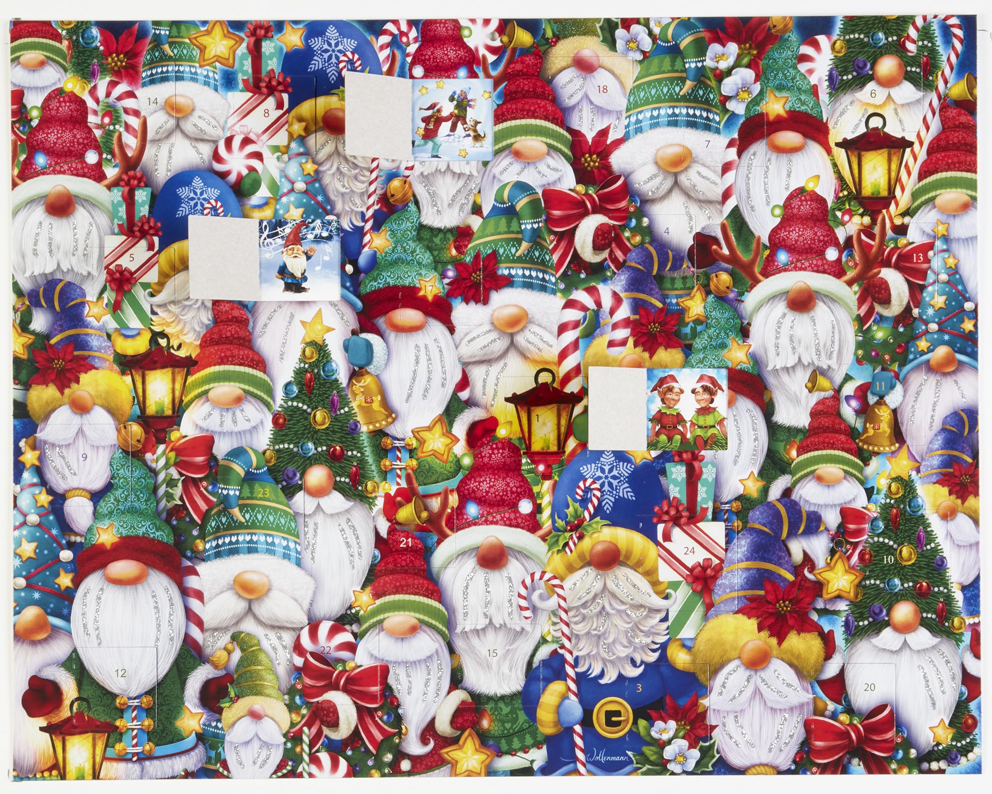 Christmas Gonks Advent Calendar (Christmas Countdown Calendar) with Holiday Pictures by Vermont Christmas Company